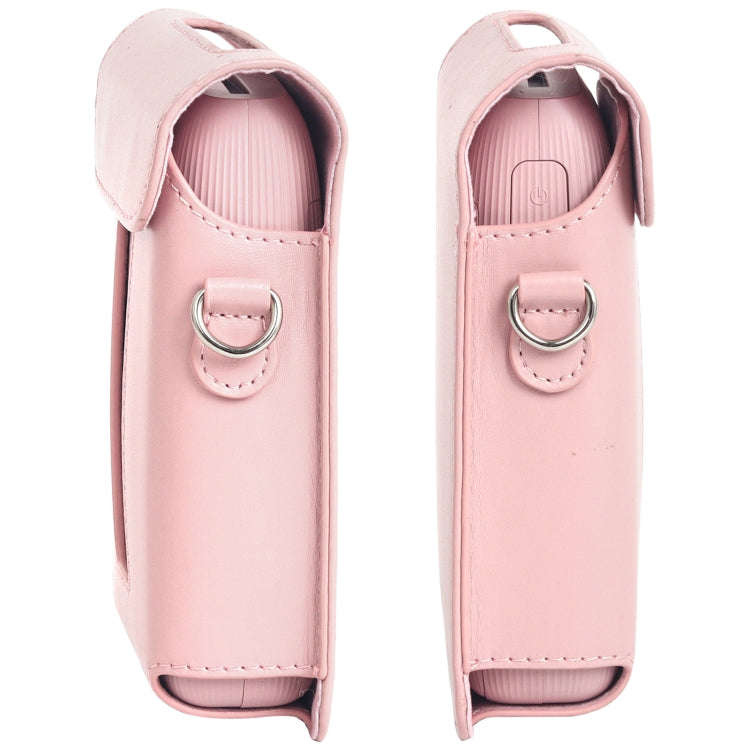 For FUJIFILM Instax mini Link 3 Full Body Leather Case Bag with Strap (Pink)