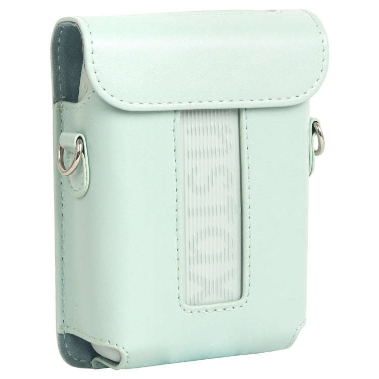 For FUJIFILM Instax mini Link 3 Full Body Leather Case Bag with Strap(Green)