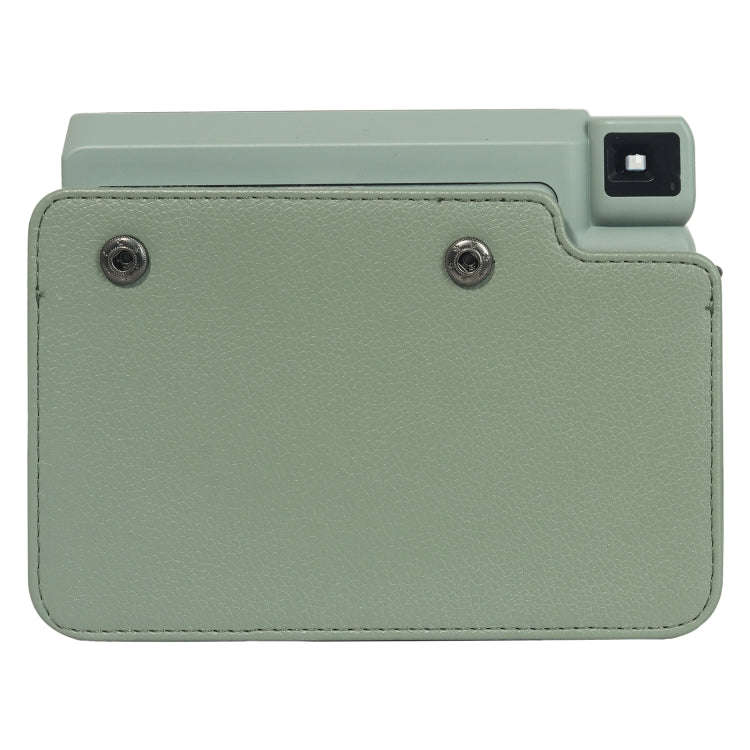 For FUJIFILM Instax WIDE 400 Full Body Leather Case Bag with Strap (Green)