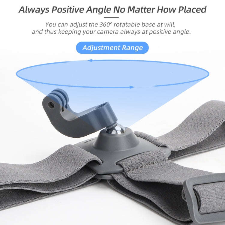 Sunnylife TD672 360 Rotation Adjustable Head Strap Vlog POV Mount Belt for GoPro, Insta360, DJI O...
