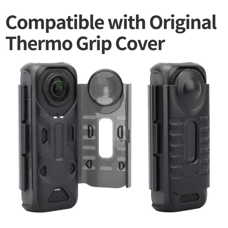 For Insta360 X4 Sunnylife Integrated Lens Screen Protective Cover (Transparent Black)