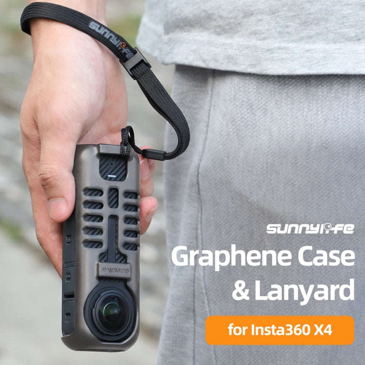 For Insta360 X4 Sunnylife Graphene Case High Thermal Conductivity Protective Case with Hand Strap...