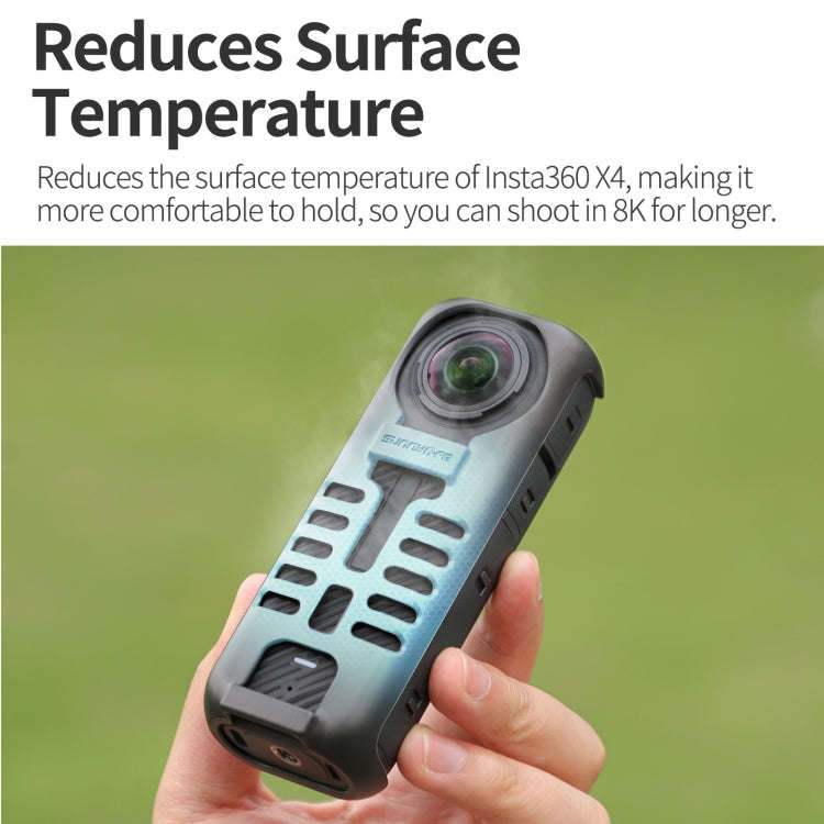For Insta360 X4 Sunnylife Graphene Case High Thermal Conductivity Protective Case with Hand Strap...