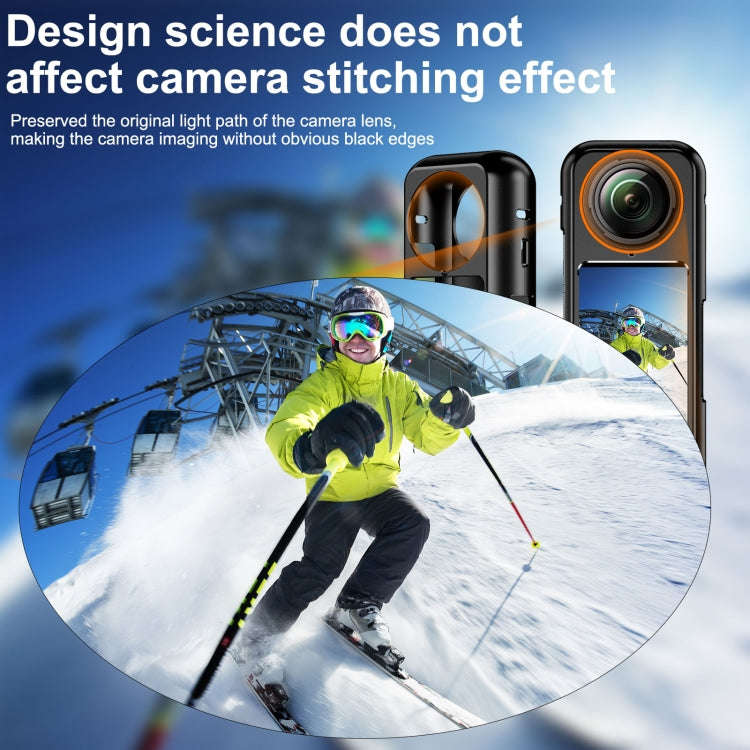 For Insta360 X4 Aluminum Alloy Metal Protective Cage Housing Frame (Black)
