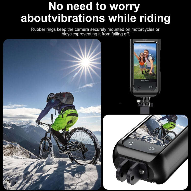 For Insta360 X4 Aluminum Alloy Metal Protective Cage Housing Frame (Black)