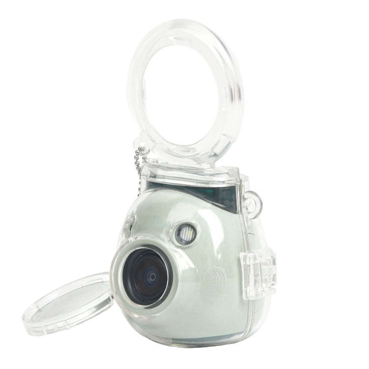 For FUJIFILM Instax PAL Crystal Hard Case Camera Bag with Shoulder Strap (Transparent)