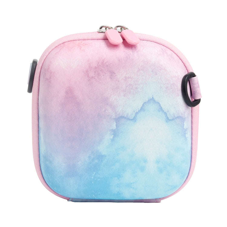 Painted EVA Hard Case PU Storage Bag for FUJIFILM Instax mini 7+/8/9/11/12/40(Blue Pink)