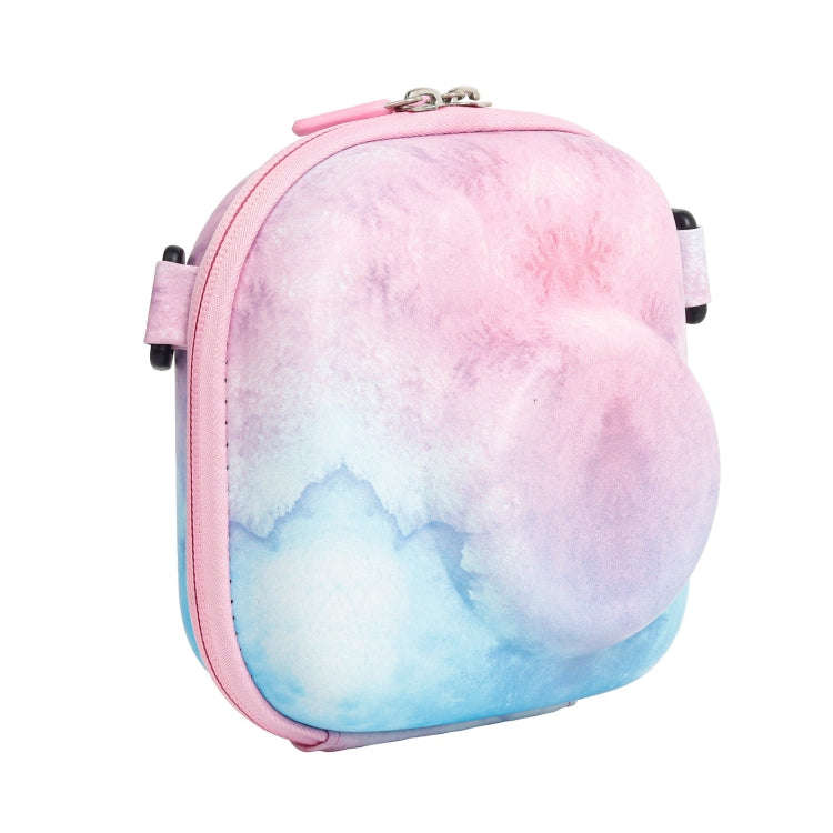 Painted EVA Hard Case PU Storage Bag for FUJIFILM Instax mini 7+/8/9/11/12/40(Blue Pink)