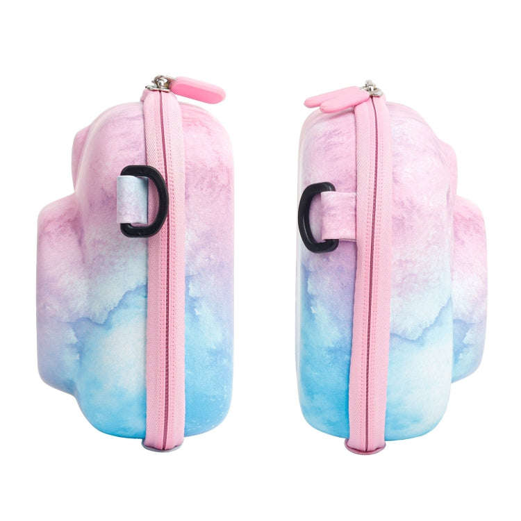 Painted EVA Hard Case PU Storage Bag for FUJIFILM Instax mini 7+/8/9/11/12/40(Blue Pink)