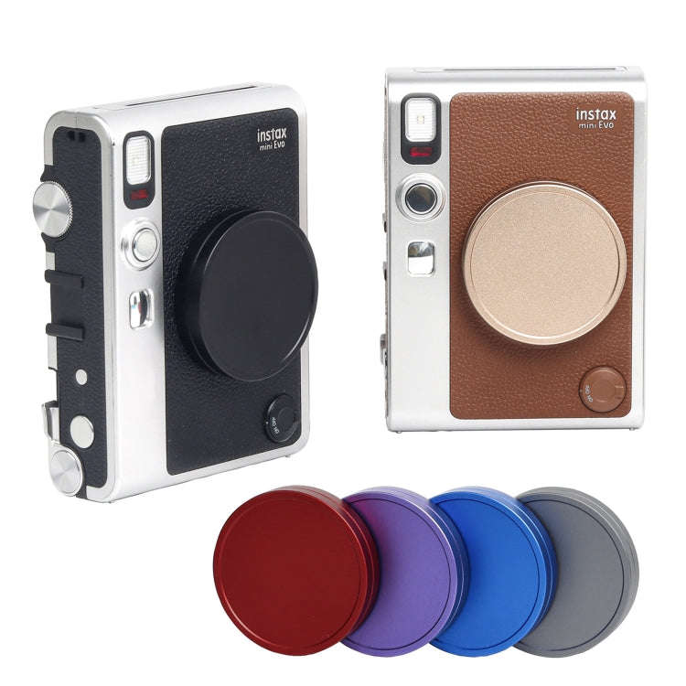 For FUJIFILM Instax mini EVO Camera Lens Cap Aluminum Alloy Protective Cover (Red)