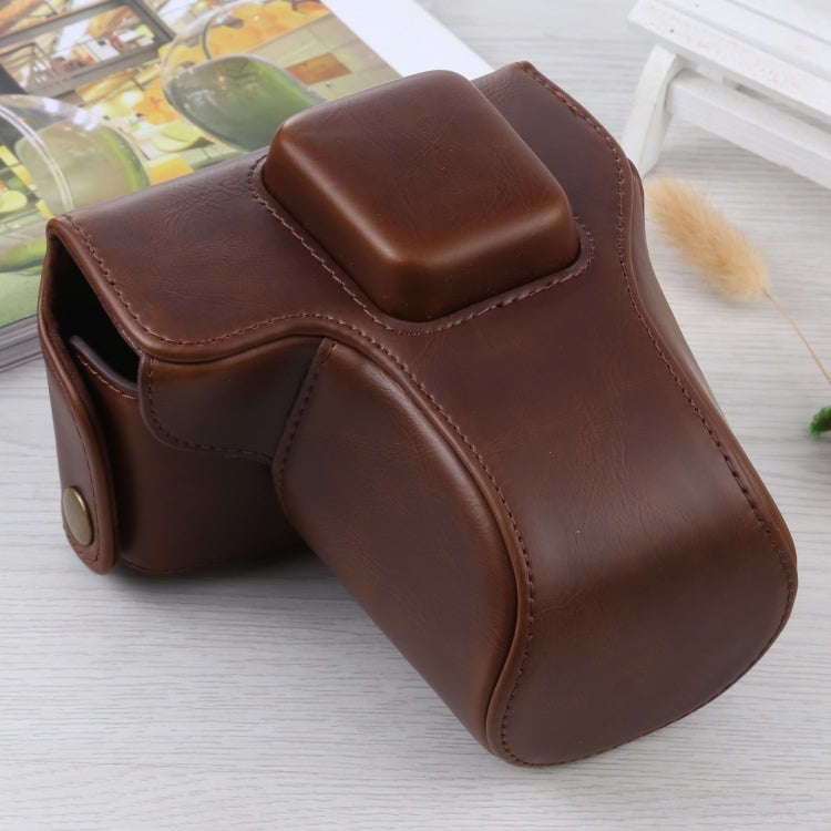 Full Body Camera PU Leather Case Bag with Strap for Olympus E-PL3 / E-PM1 (Coffee)