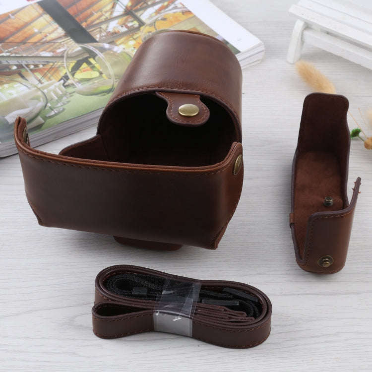 Full Body Camera PU Leather Case Bag with Strap for Olympus E-PL3 / E-PM1 (Coffee)