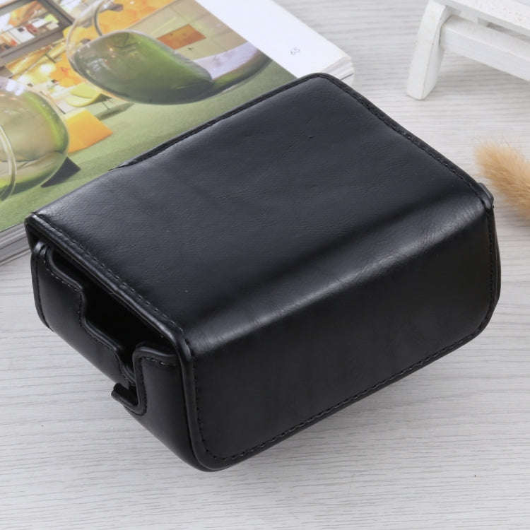 Full Body Camera PU Leather Case Bag for Sony ZV-1(Black)