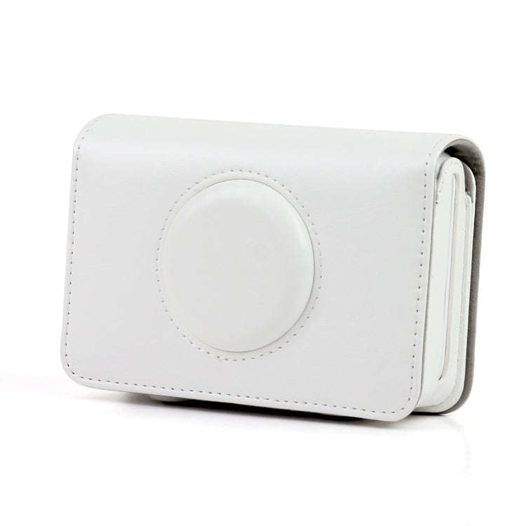 Solid Color PU Leather Case for Polaroid Snap Touch Camera (White)