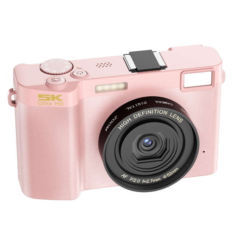 HDC-F01 3.0 inch 5K UHD Photography Digital Camera SLR Camera (Pink)
