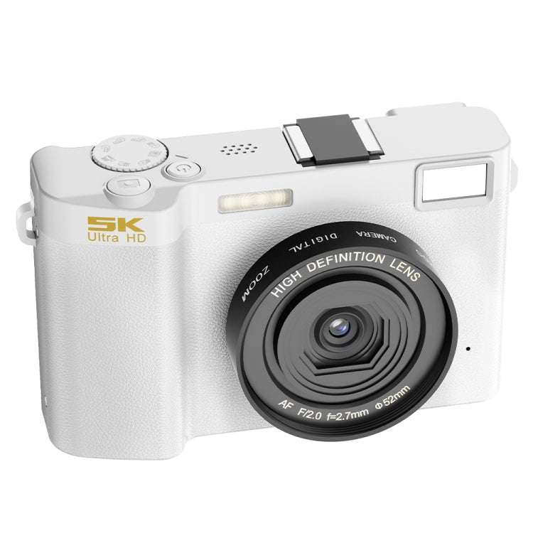 HDC-F01 3.0 inch 5K UHD Photography Digital Camera SLR Camera (White)