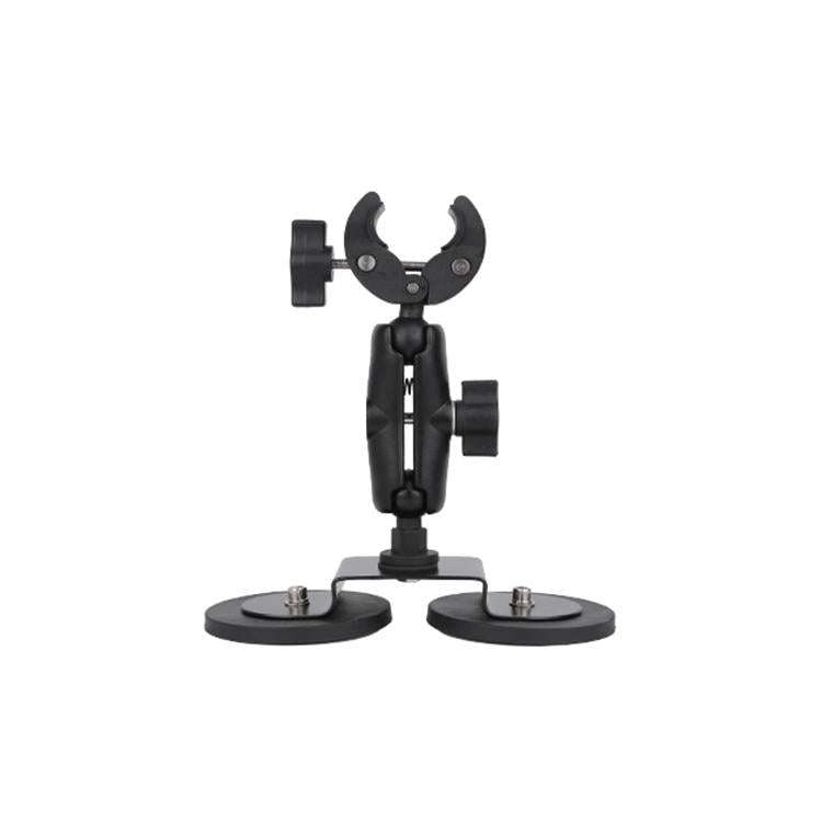Dual-Leg Magnetic Base Crab Clamp Fixed Mount Holder for GoPro and Other Action Cameras (Black)