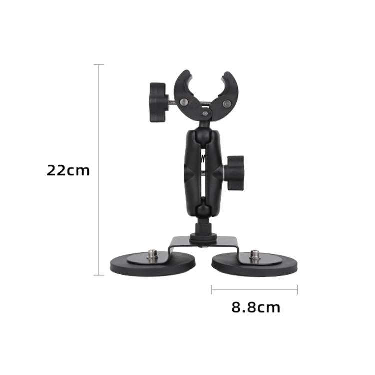 Dual-Leg Magnetic Base Crab Clamp Fixed Mount Holder for GoPro and Other Action Cameras (Black)