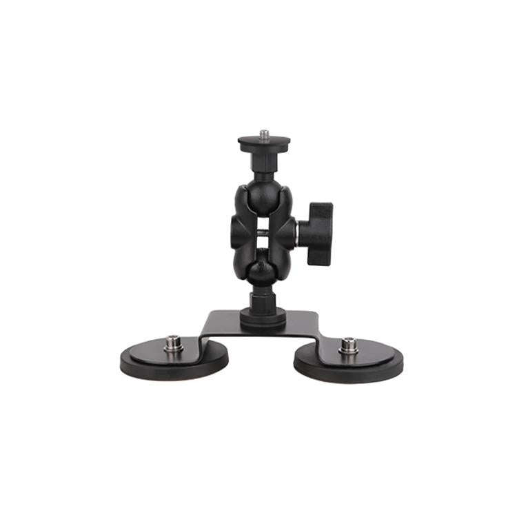 Dual-Leg Magnetic Base 1/4 Screw Fixed Mount Holder for GoPro and Other Action Cameras (Black)