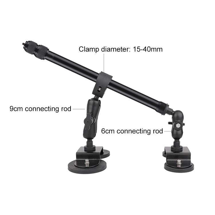 Dual-Leg Magnetic Base Fixed Mount Holder with Selfie Stick Kit for GoPro and Other Action Camera...