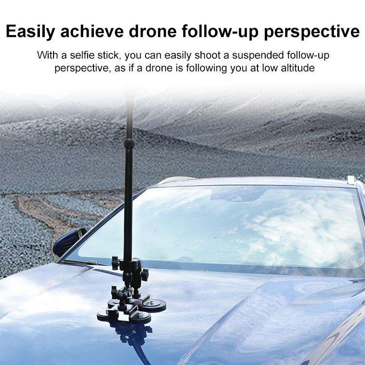 Dual-Leg Magnetic Base Fixed Mount Holder with Selfie Stick Kit for GoPro and Other Action Camera...