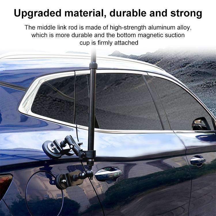 Dual-Leg Magnetic Base Fixed Mount Holder with Selfie Stick Kit for GoPro and Other Action Camera...