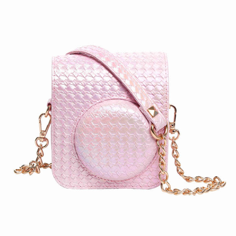 For FUJIFILM instax mini 12 Colorful Woven Leather Case Full Body Camera Bag + Photo Album with S...