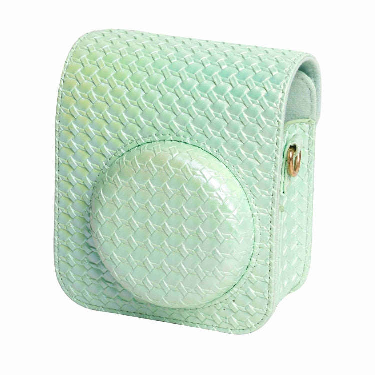 For FUJIFILM instax mini 12 Colorful Woven Leather Case Full Body Camera Bag + Photo Album with S...