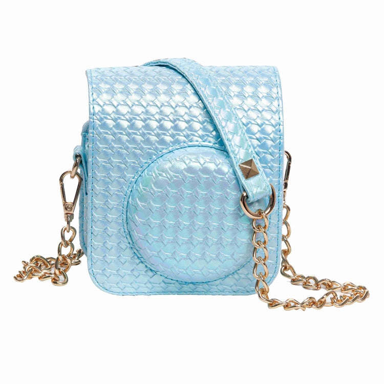 For FUJIFILM instax mini 12 Colorful Woven Leather Case Full Body Camera Bag + Photo Album with S...