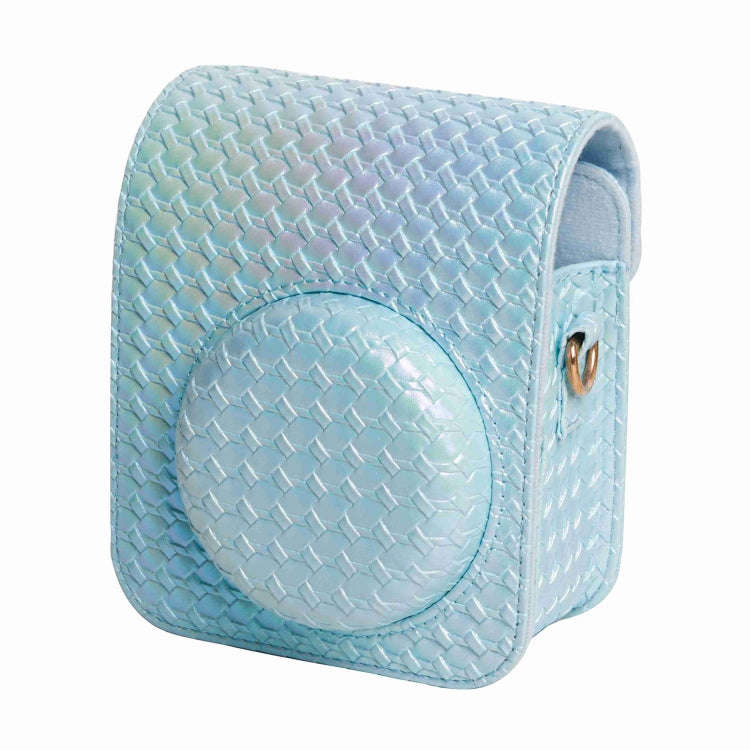 For FUJIFILM instax mini 12 Colorful Woven Leather Case Full Body Camera Bag + Photo Album with S...