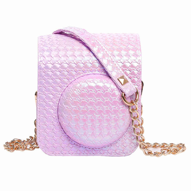 For FUJIFILM instax mini 12 Colorful Woven Leather Case Full Body Camera Bag + Photo Album with S...