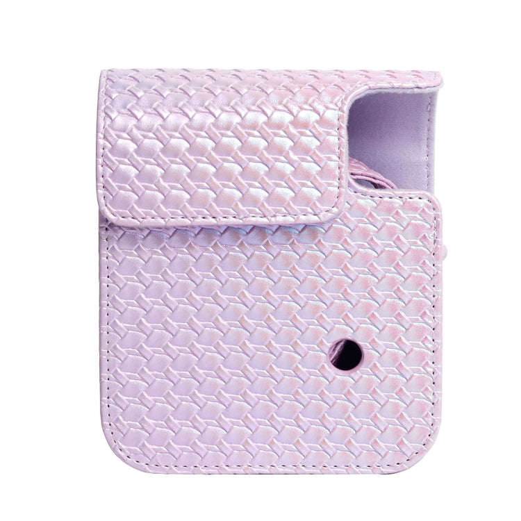 For FUJIFILM instax mini 12 Colorful Woven Leather Case Full Body Camera Bag + Photo Album with S...