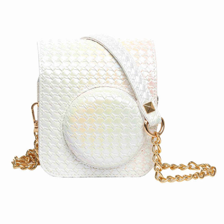 For FUJIFILM instax mini 12 Colorful Woven Leather Case Full Body Camera Bag + Photo Album with S...