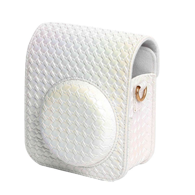 For FUJIFILM instax mini 12 Colorful Woven Leather Case Full Body Camera Bag + Photo Album with S...
