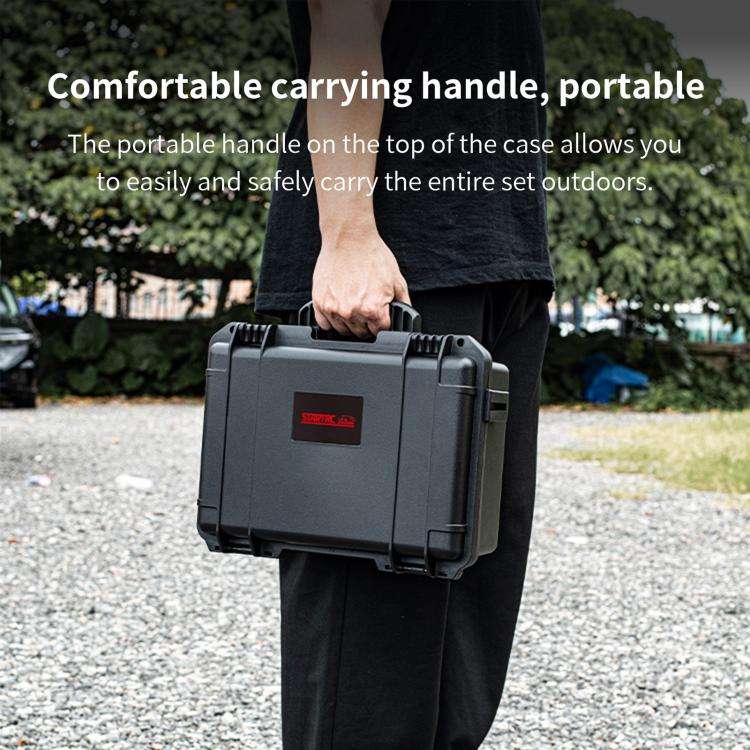 For Insta360 X5 STARTRC Waterproof Dual-layer Suitcase Storage Box (Black)