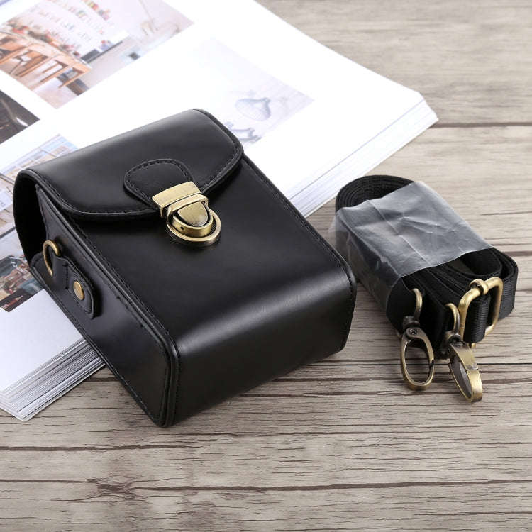 Full Body Camera Buckle Lock PU Leather Case Bag with Hand Strap & Neck Strap for Canon G7X II / ...