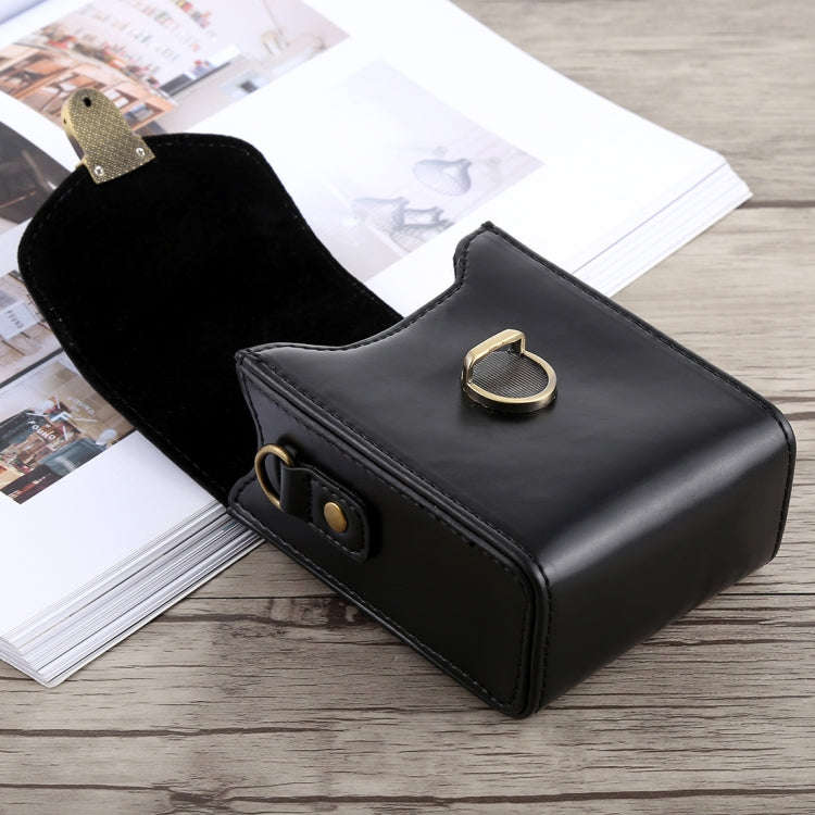 Full Body Camera Buckle Lock PU Leather Case Bag with Hand Strap & Neck Strap for Canon G7X II / ...
