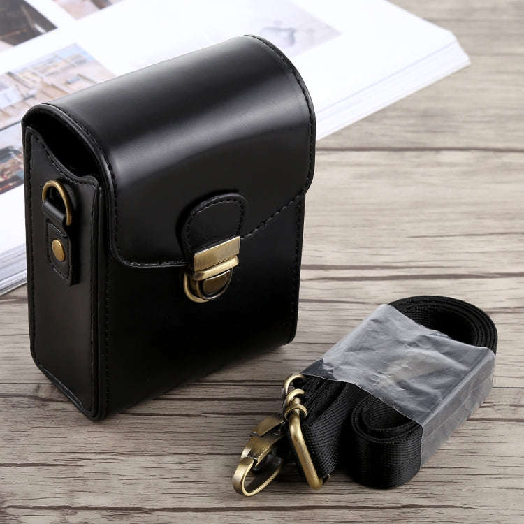 Full Body Camera Buckle Lock PU Leather Case Bag with Hand Strap & Neck Strap for Canon G7X II / ...