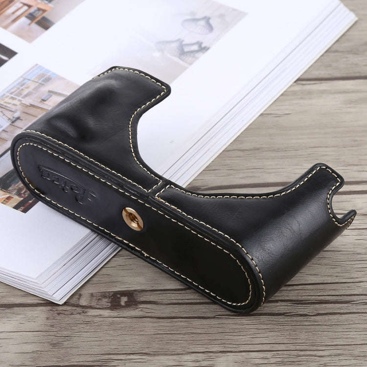 1/4 inch Thread PU Leather Camera Half Case Base for Leica M9 (Black)