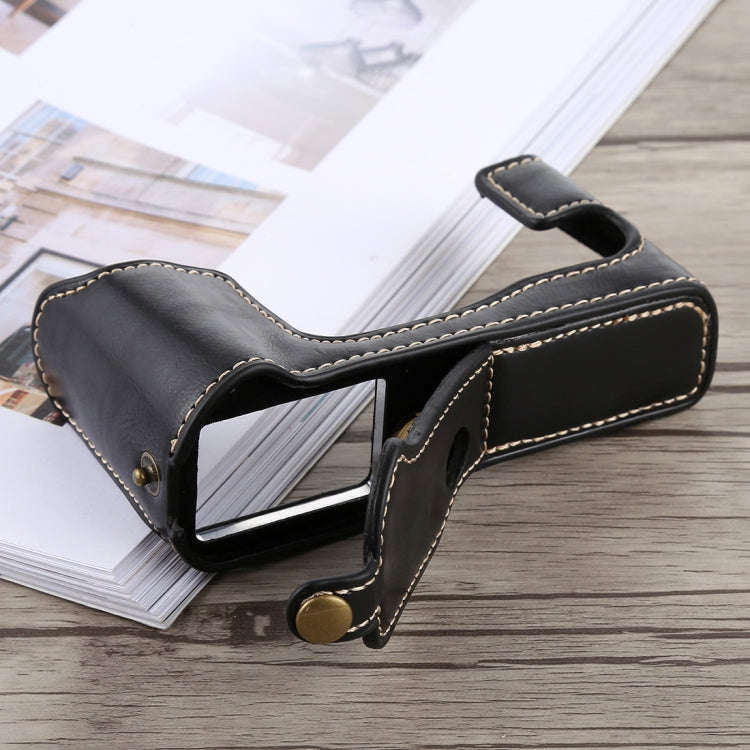 1/4 inch Thread PU Leather Camera Half Case Base for FUJIFILM X-T10 / X-T20 (Black)