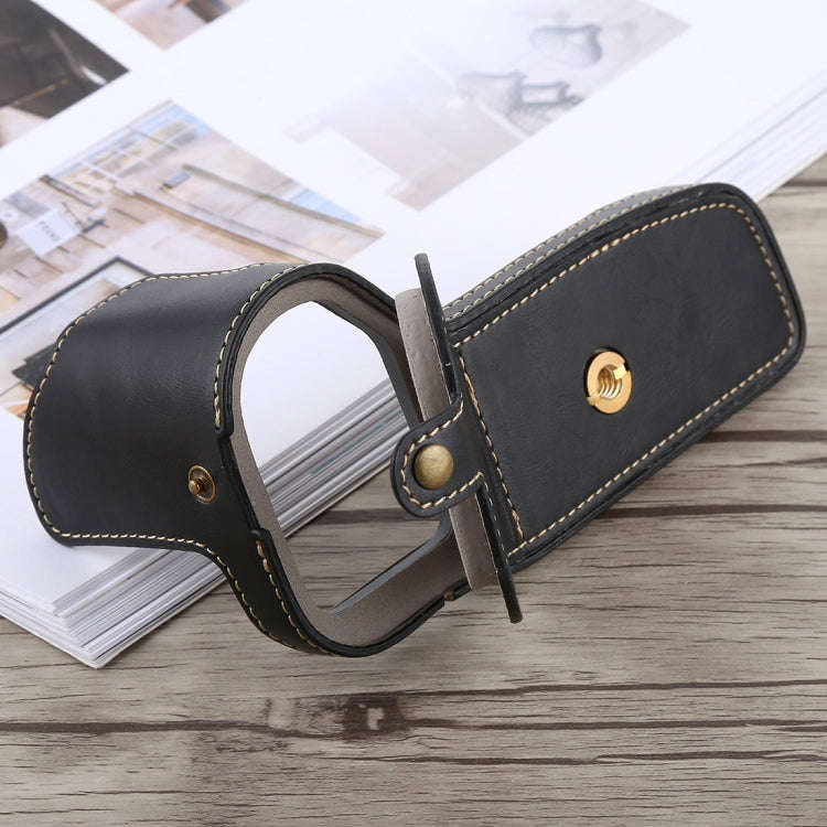 1/4 inch Thread PU Leather Camera Half Case Base for Canon EOS 6D /  6D Mark II (Black)
