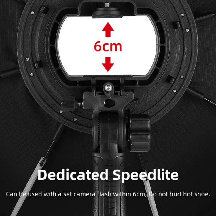 TRIOPO K65 65cm Speedlite Flash Octagon Parabolic Softbox Bowens Mount Diffuser for Speedlite