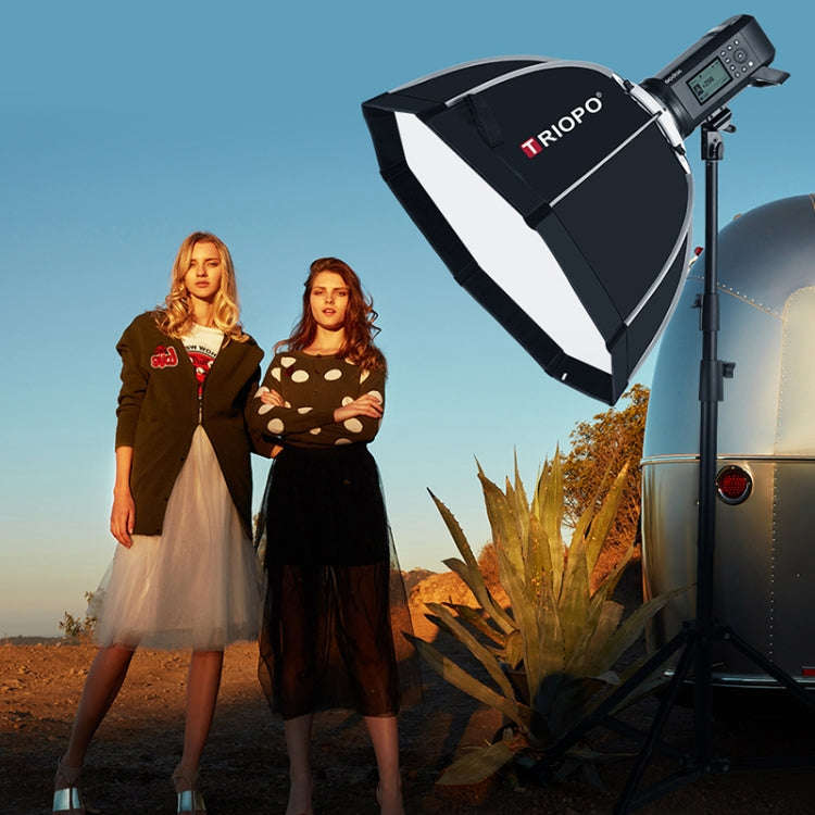 TRIOPO K65 65cm Speedlite Flash Octagon Parabolic Softbox Bowens Mount Diffuser for Speedlite