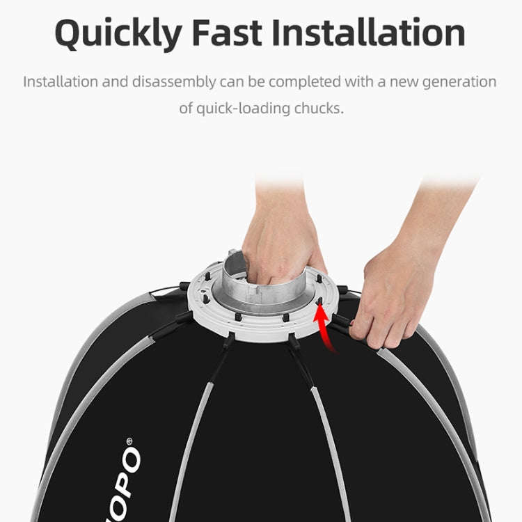 TRIOPO K65 65cm Speedlite Flash Octagon Parabolic Softbox Bowens Mount Diffuser for Speedlite