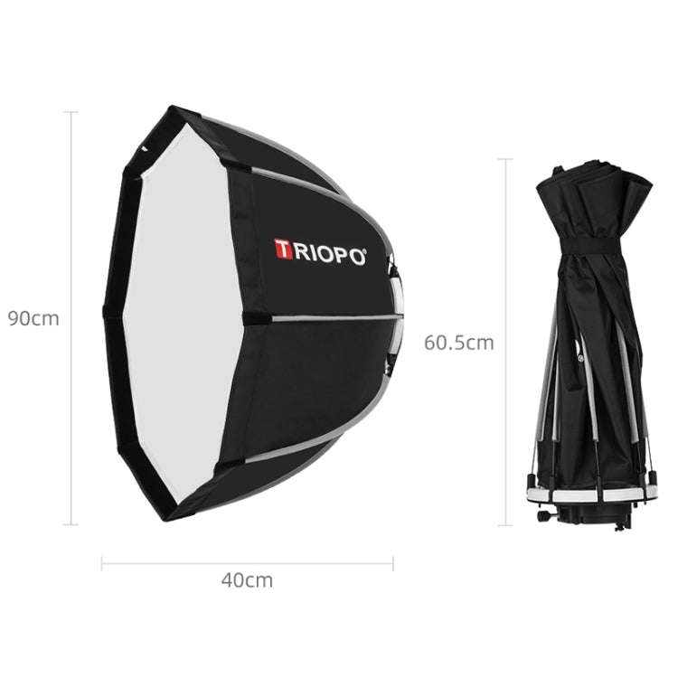 TRIOPO K90 90cm Speedlite Flash Octagon Parabolic Softbox Bowens Mount Diffuser for Speedlite