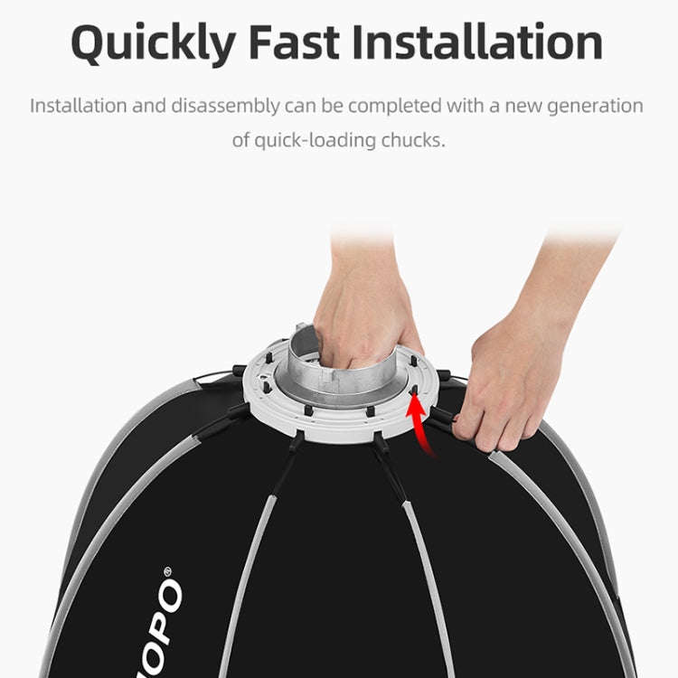 TRIOPO K90 90cm Speedlite Flash Octagon Parabolic Softbox Bowens Mount Diffuser for Speedlite