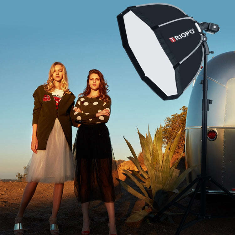 TRIOPO KS55 55cm Speedlite Flash Octagon Parabolic Softbox Diffuser with Bracket Mount Handle