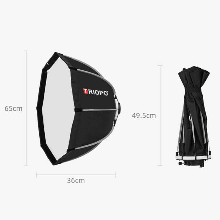 TRIOPO KS65 65cm Speedlite Flash Octagon Parabolic Softbox Diffuser with Bracket Mount Handle for...
