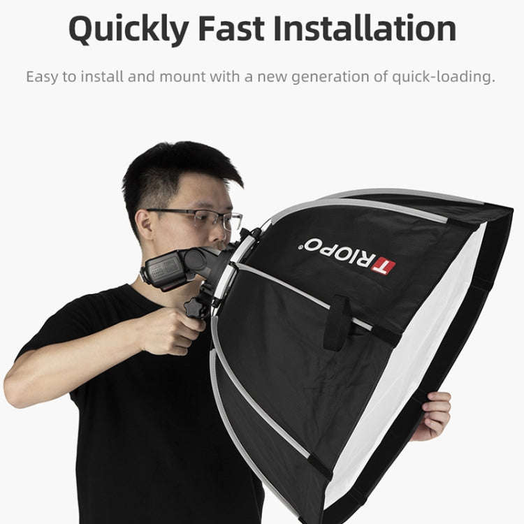 TRIOPO KS65 65cm Speedlite Flash Octagon Parabolic Softbox Diffuser with Bracket Mount Handle for...