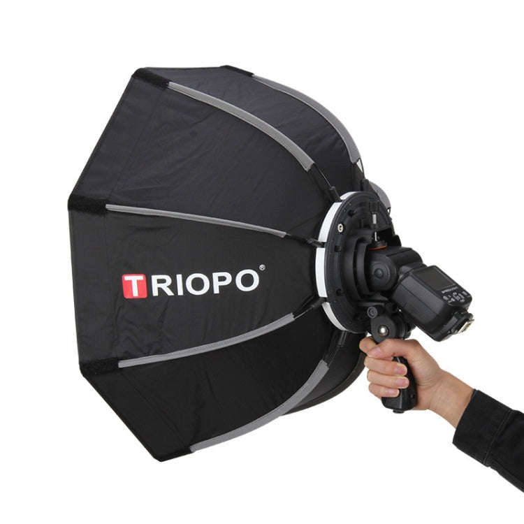 TRIOPO KS90 90cm Dome Speedlite Flash Octagon Parabolic Softbox Diffuser with Bracket Mount Handl...